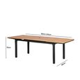 Tuscany Garden Extending Dining Set - 6-12 Seater - 180cm-240cm - Teak Wood - 8 Eden Night Chairs