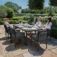 Milan Garden Dining Set - 8 Seater - 220cm - Charcoal
