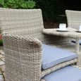 Wentworth Garden Companion Set - 2 Seater - Pull-Out Footstools - Beige - Rattan
