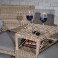 Wentworth Garden Companion Set - 2 Seater - Pull-Out Footstools - Beige - Rattan