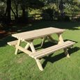 Churnet Valley Deluxe Redwood 6 Seater Garden Picnic Table Set