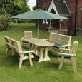Churnet Valley Ergo Redwood 8 Seater Garden Set