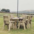 Churnet Valley Ergo Redwood Garden Table Set with 6 Chairs