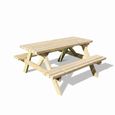 Churnet Valley Deluxe Redwood 6 Seater Garden Picnic Table Set