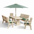 Churnet Valley Ergo Redwood 8 Seater Garden Set