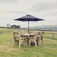 Churnet Valley Ergo Redwood Garden Table Set with 6 Chairs