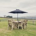 Churnet Valley Ergo Redwood Garden Table Set with 6 Chairs