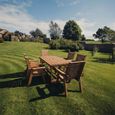 Churnet Valley Redwood Garden Table Set with 6 Chairs