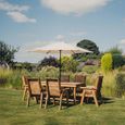 Churnet Valley Redwood Garden Table Set with 6 Chairs