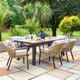 Bali Garden Dining Table - 6 Seater - 210cm - 6 Chairs