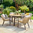 Bali Garden Round Dining Set - 4 Seater - 150cm - 4 Chairs