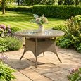 Arlington Round Dining Set - 4 Seater - 120cm - Luxury Rattan - 4 Chairs