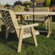 Clover Garden Dining Set - 6 Seater - 212cm - Natural Timber Wood