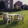 Clover Garden Dining Set - 6 Seater - 212cm - Natural Timber Wood