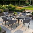 Ambition Oval Garden Dining Set - 6 Seater - 180cm - Flanelle