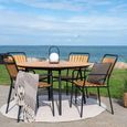 Cleveland Round Garden Dining Set - 4 Seater - 130cm - Teak Wood