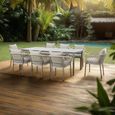 Monaco Garden Dining Set - 8 Seater - 220cm - Cool Linen