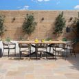 New Bali Oval Garden Dining Set - 8 Seater - 240cm - Sandstone
