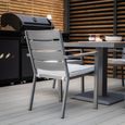 Vancouver Garden Dining Set - 4 Seater - Square - 90cm - Dove Grey