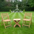 Garden Chair Set - Teak Wood - Folder Style