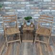 Garden Chair Set - Teak Wood - Folder Style