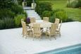 Roble Bengal Round Dining Table - 8 Seater - 175cm - Garden - Pedestal