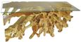 Teak Root & Glass Console Table - Large