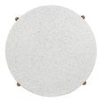 Terracina Round Garden Coffee Table - White Concrete Top