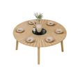 Roma Sunray Garden Round Dining Table - 150cm - 6 Seater - Granite Insert