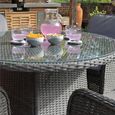 Paris Garden Dining Table - 4 Seater - 110cm - Round - Grey - Rattan