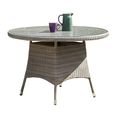 Paris Garden Dining Table - 4 Seater - 110cm - Round - Grey - Rattan