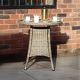 Wentworth Garden Bistro Table - 2 Seater - 70cm - Round - Beige - Rattan