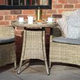 Wentworth Garden Bistro Table - 2 Seater - 70cm - Round - Beige - Rattan