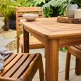 Cotswold Garden Dining Table - 4 Seater - 80cm - Square - Acacia Wood