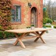 Plank Garden Dining Table - 12 Seater - 300cm - Teak Wood