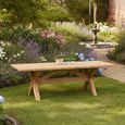 Plank Garden Dining Table - 8 Seater - 240cm - Teak Wood