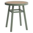 Genoa Garden Bistro Table - Round - Olive Green and Timber Wood