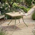 Bergen Garden Dining Table - 4 Seater - 110cm - Square - Green Metal