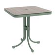 Bergen Garden Bistro Table - Square - Green Metal