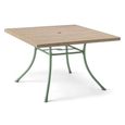 Bergen Garden Dining Table - 4 Seater - 110cm - Square - Green Metal