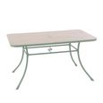 Bergen Garden Dining Table - 4 Seater - 145cm - Green Metal