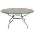 Bergen Garden Dining Table - 4 Seater - 150cm - Round - Green Metal