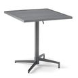Oslo Garden Bistro Table - Square - Grey Metal