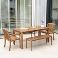 Bolney Dining Table - 6 Seater - 160cm - Garden - Acacia Wood