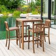 Bolney Square Bar Table - Garden - Acacia Wood