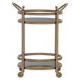 Hendricks Glass and Brushed Gold Trolley