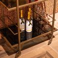 Xo Glass and Brushed Gold Trolley