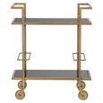 Xo Glass and Brushed Gold Trolley