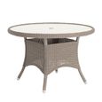 Hazelmere Round Dining Table - 4 Seater - 115cm - Garden - Grey Weave