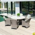 Hazelmere Square Dining Table - 6 Seater - 60cm - Garden - Grey Weave